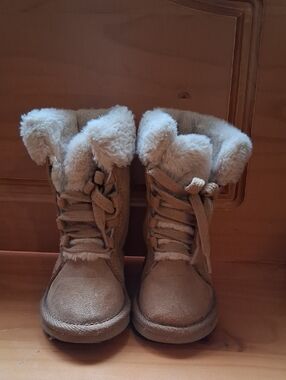 ADORA Tan Plush Fur-Lined Slippers